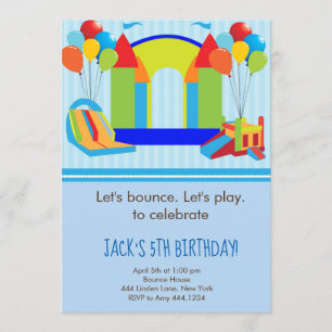 Bounce House Birthday Invitations