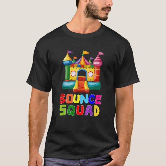 Bounce House Birthday Party Funny Bouncing Castle  T-Shirt (Front)