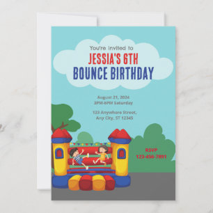 Bounce House Birthday Party Invitation