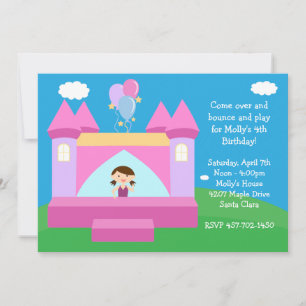 Bounce House Birthday Party Invitation