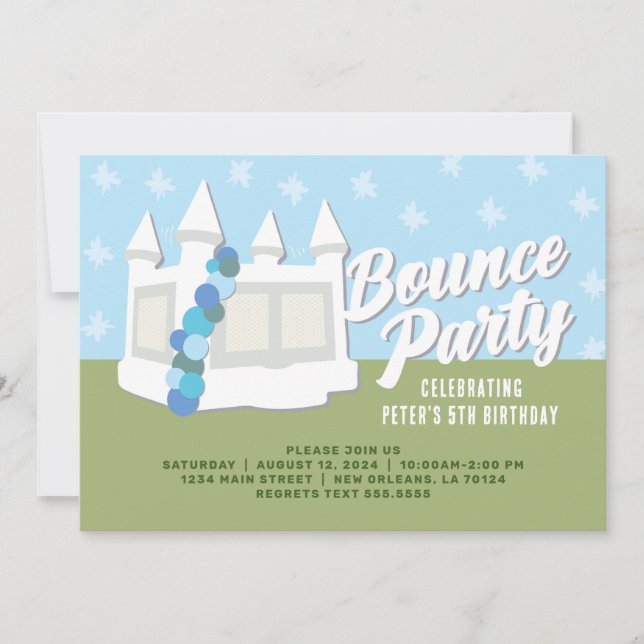 Bounce House Birthday Party Invitation (Front)