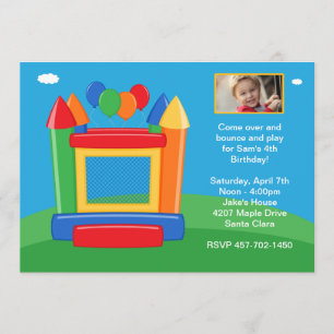Bounce House Birthday Party Invitation
