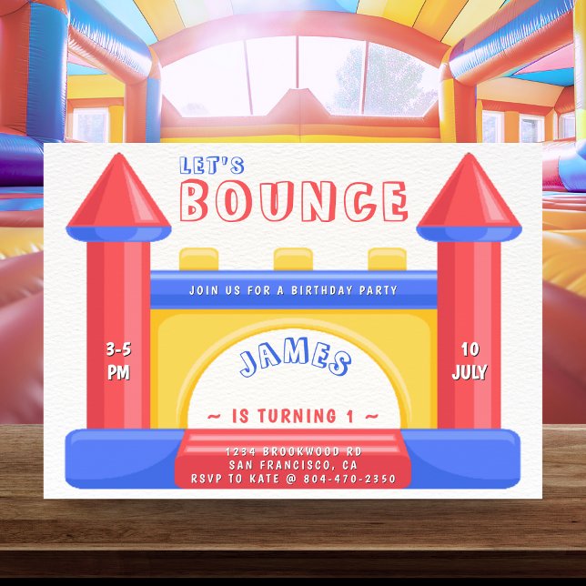Bounce House Birthday Party Invitation (Bounce House Birthday Party Invitation
)