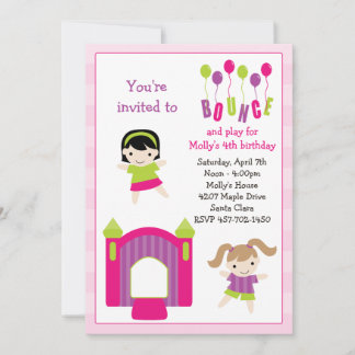 Bounce House Birthday Party Invitation