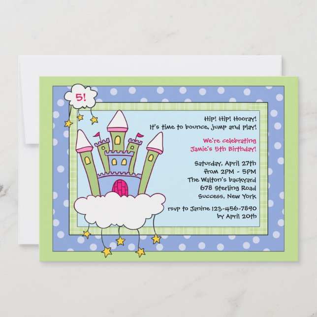 Bounce House Birthday Party Invitation (Front)