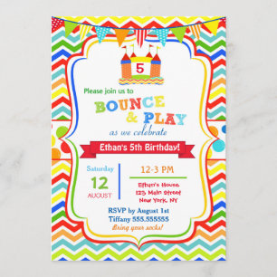 Bounce House Birthday Party Invitations
