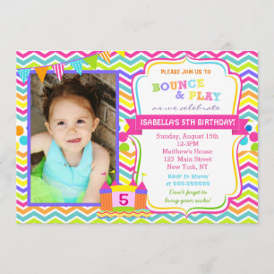 Bounce House Birthday Party Invitations