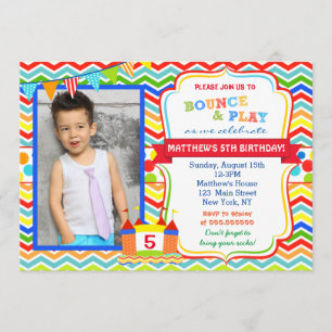 Bounce House Birthday Party Invitations