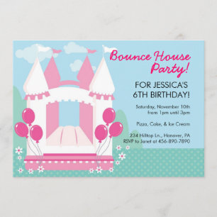 Bounce House Birthday Party Invitations