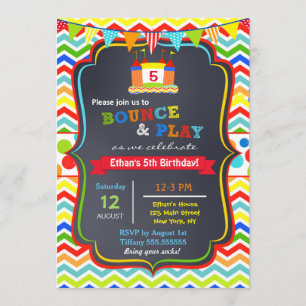 Bounce House Birthday Party Invitations