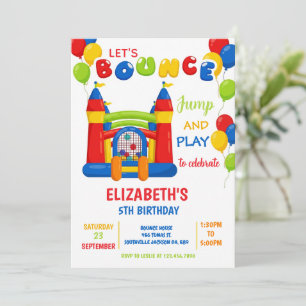 Bounce House Birthday Party Invitations