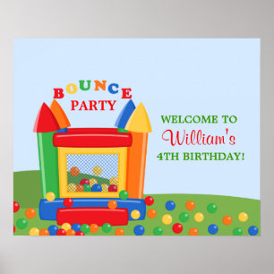 Bounce House Birthday Poster