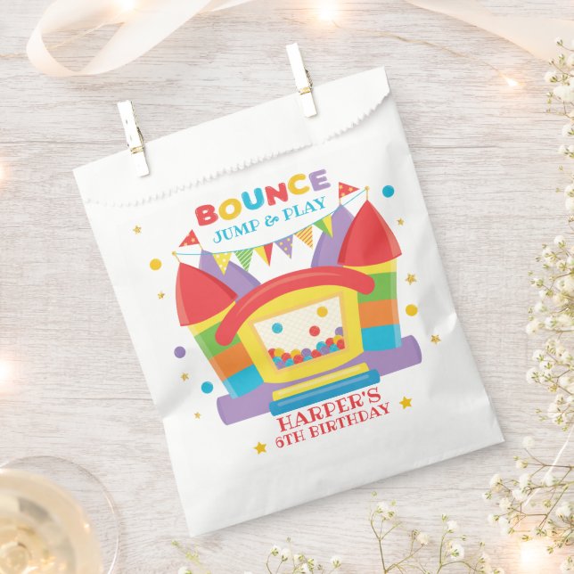 Bounce House Birthday Rainbow Favour Bags (Clipped)