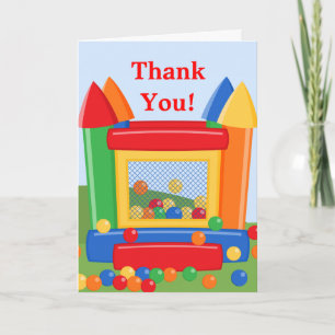 Bounce House Birthday Thank You Card