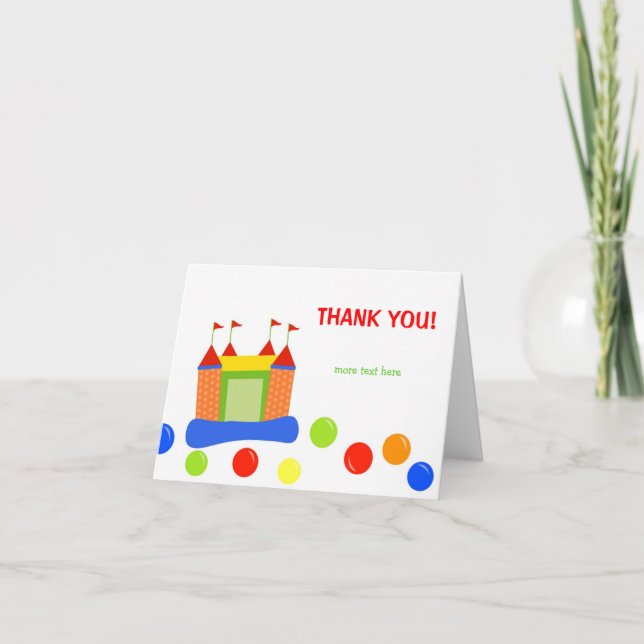 Bounce House Bounce Castle Thank you cards (Front)