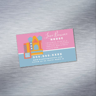 Bounce House Bouncy Jump Business Magnetic Business Card