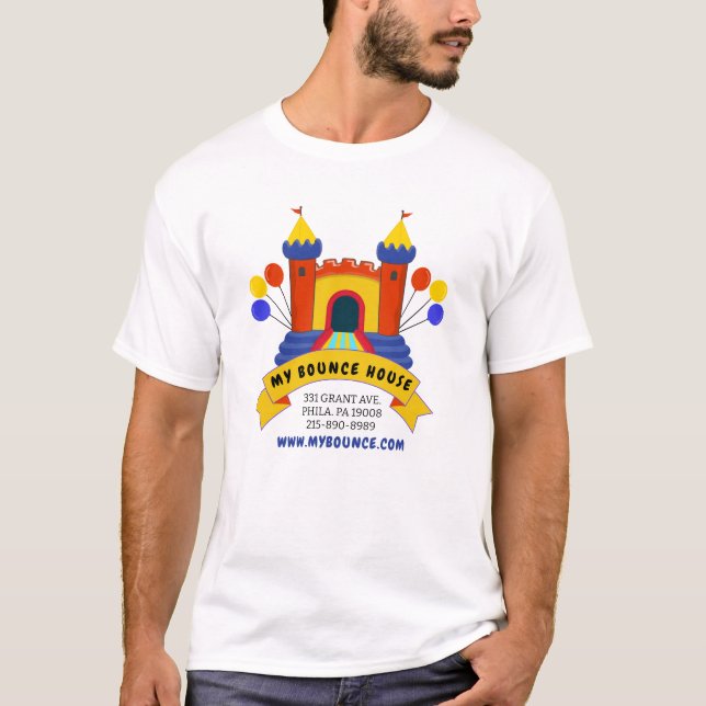 BOUNCE HOUSE INFLATABLES PARTY BIRTHDAY Business T-Shirt (Front)