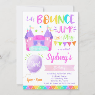 Bounce House Invitation, Bouncing Invitations