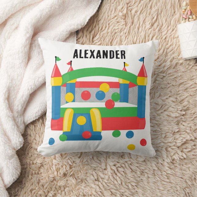 Bounce House Jumping Castle Ball Cute Pattern Cushion (Blanket)