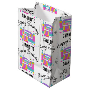 Bounce House Jumping Castle Girls Birthday Party Medium Gift Bag