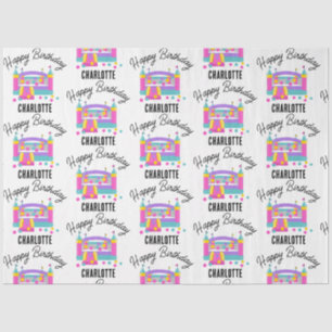 Bounce House Jumping Castle Girls Birthday Party Tissue Paper