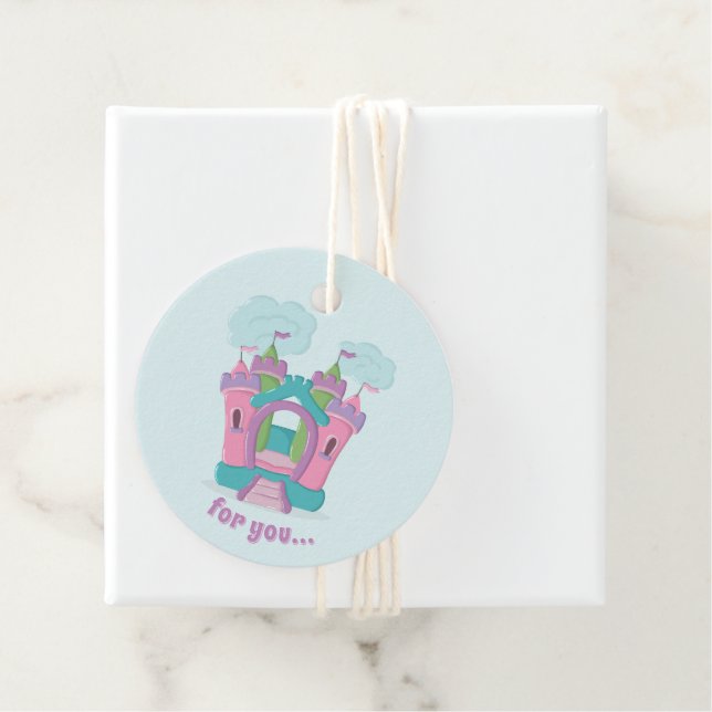 Bounce House Party Favour Tags (In Situ)