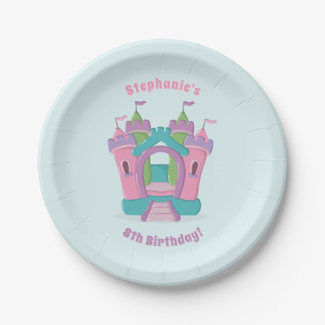 Bounce House Party Paper Plate (Front)