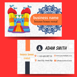 bounce house rental business cards