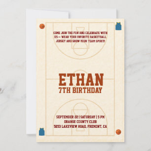 🏀 Bounce into the best birthday ever! 🎉 Invitation