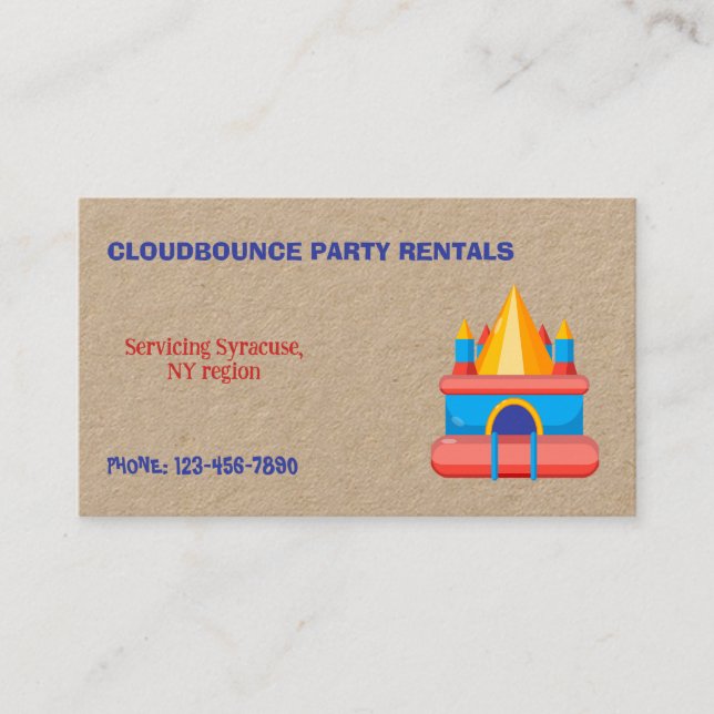 Bounce Rentals Business Card (Front)