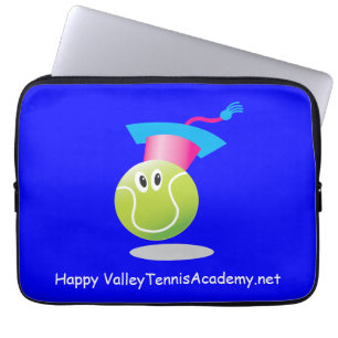 Bouncee™ smiling tennis ball_student of the game laptop sleeve