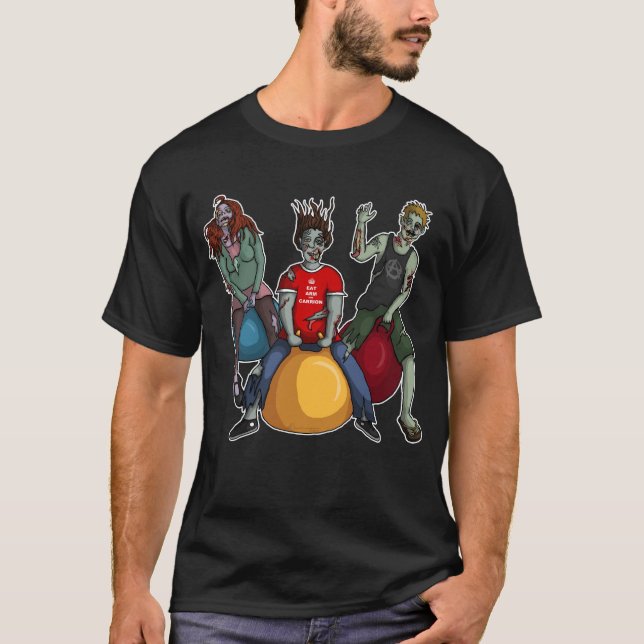 Bouncing Zombies, dark shirt (Front)