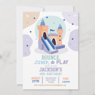 Bouncy Castle Birthday Party Jump Bounce House Invitation