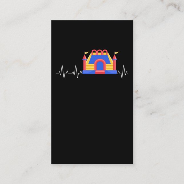 Bouncy castle Heartbeat Inflatable castle Business Card (Front)