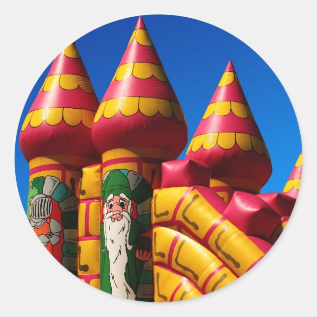 Bouncy Castle Round Sticker (Front)