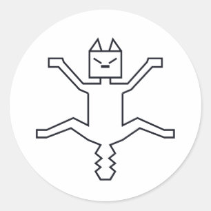 Bouncy cat classic round sticker