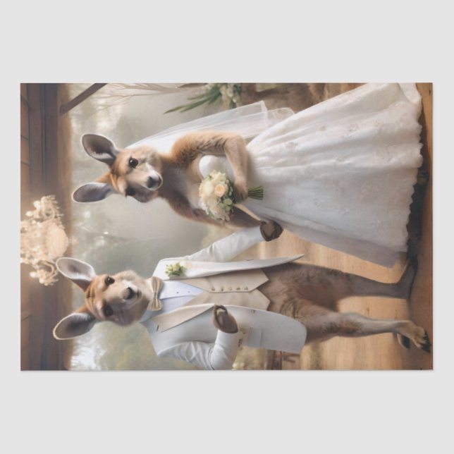 "Bound by Love: A Roo-mantic Hop Down the Aisle" Tissue Paper (Front)