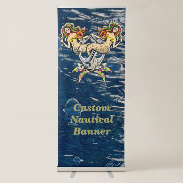 Bound Mermaids Custom Nautical Banner (Front)