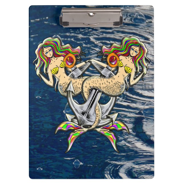 Bound Mermaids - Nautical Design for Ocean Lovers Clipboard (Front)