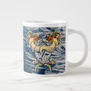 Bound Mermaids - Nautical Design for Ocean Lovers Large Coffee Mug