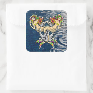 Bound Mermaids - Nautical Design for Ocean Lovers Square Sticker