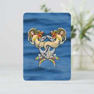 Bound Mermaids - Nautical Design for Ocean Lovers Thank You Card