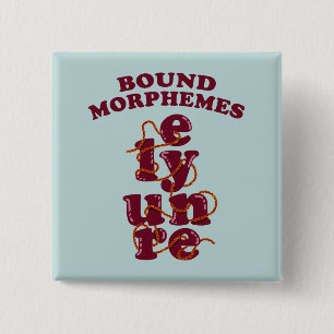 Bound Morphemes Phonics Teaching English 15 Cm Square Badge