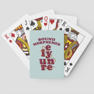 Bound Morphemes Phonics Teaching English Playing Cards