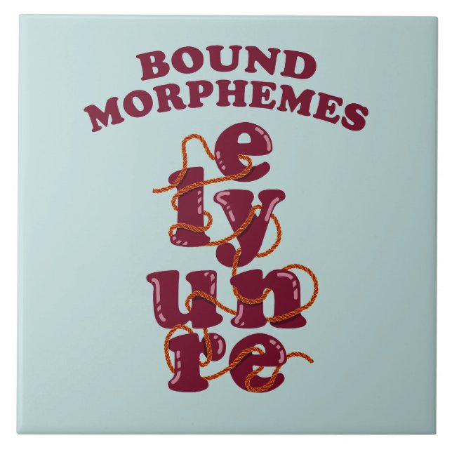 Bound Morphemes Phonics Teaching English Tile (Front)