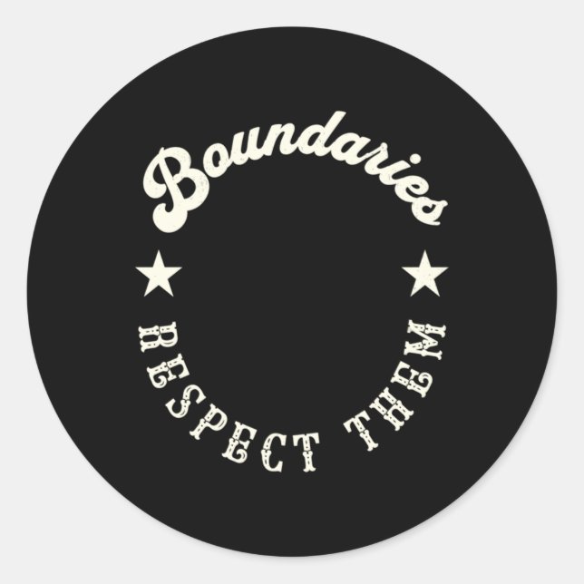 Boundaries Respect Them Sticker  (Front)