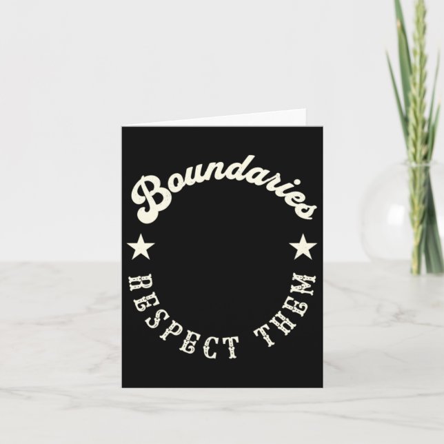 Boundaries Respect Them Sticker  Card (Front)