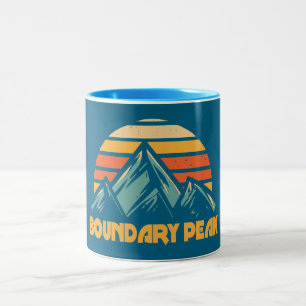 Boundary Peak Nevada Retro Turquoise Two-Tone Coffee Mug