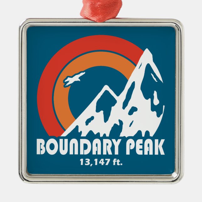 Boundary Peak Nevada Sun Eagle Metal Tree Decoration (Front)