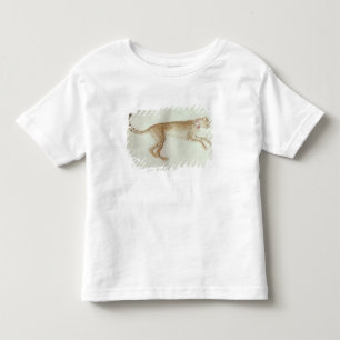 Bounding cheetah with a red collar toddler T-Shirt